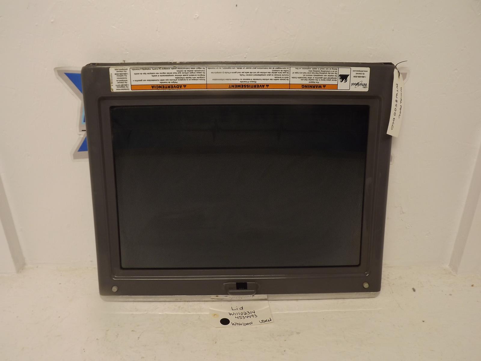 Whirlpool Washer W11102314 4534493 Lid Used Whirlpool Washer W11102314 4534493 Lid Used
